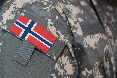 Norway Army Uniform Patch Flag on Soldiers Arm. Military Conceptn Stock ...