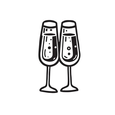 Toast To Special Moments With This Black And White Doodle Of Two