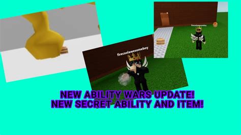 How To Get New Secret Ability And Item In Ability Wars Roblox