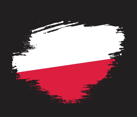 Hand paint Poland grunge flag 16853323 Vector Art at Vecteezy