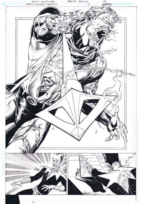 Ethan Van Sciver Green Lantern Rebirth Page Feat Green Arrow