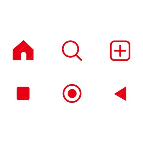 premium vector set  red icons  web  mobile applications