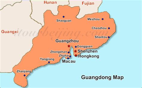 Guangdong Map , Map of China , Guangdong and City Maps