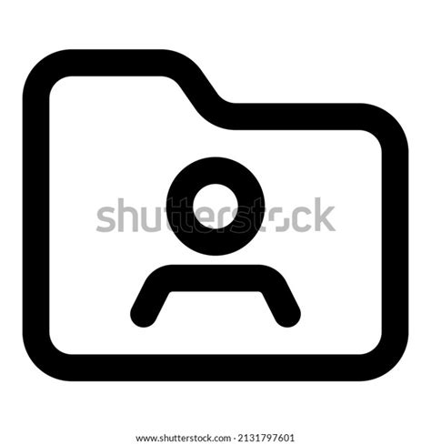 User Folder Icon Black Color Stock Vector (Royalty Free) 2131797601 ...