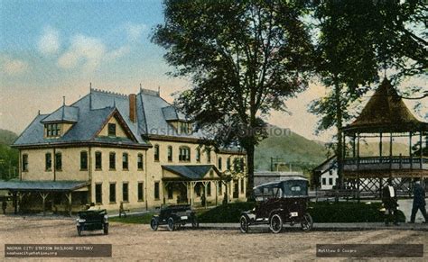 Postcard Railway Station From Avenue House St Johnsbury Vermont