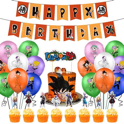 Dragon Ball Birthday Party Balloons Set Decoration Goku Frieza Vegeta