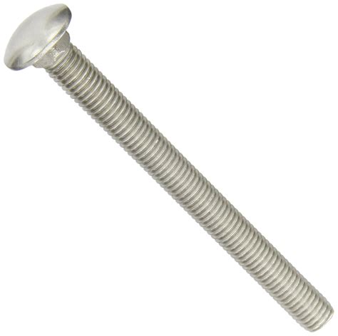 Stainless Steel Carriage Bolt Plain Finish Square Neck Round