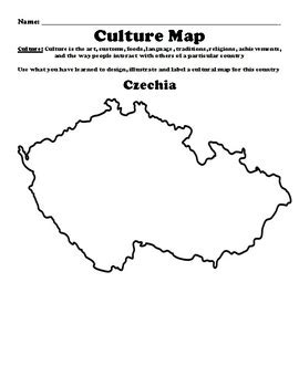 Czechia "Culture Map" Worksheet by BAC Education | TPT