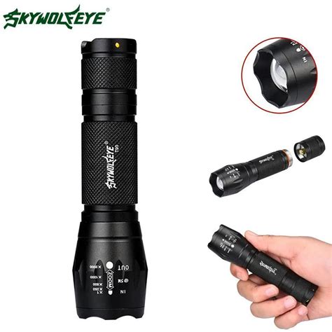 SKYWOLFEYE 8000LM T6 Tactical LED Torch Portátil Polícia Lanterna