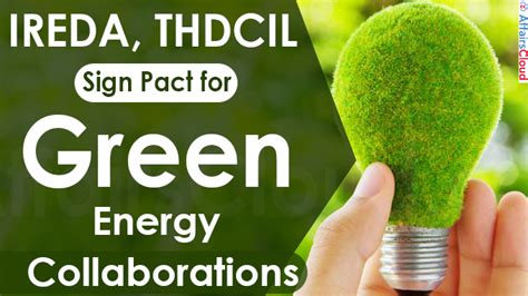 Ireda Signed Mou With Thdcil To Support Renewable Energy Projects