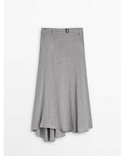 Gray Massimo Dutti Skirts For Women Lyst