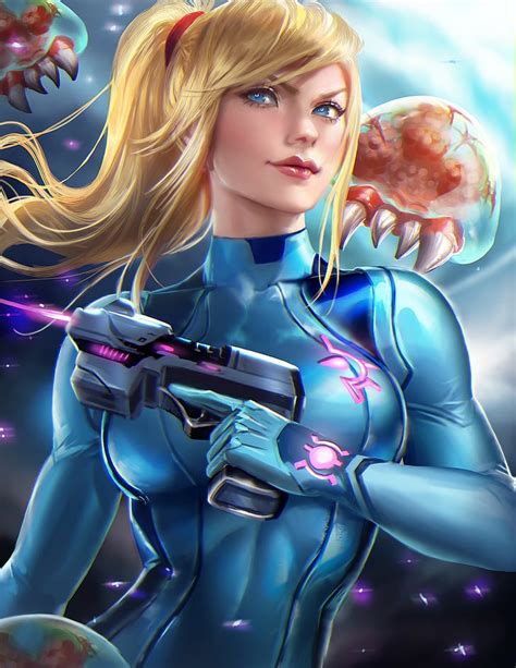 Papel Tapiz Digital Robot Videojuegos Metroid Samus Aran Fondo De