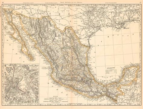 McNally S 1891 Map Of Mexico By Rand McNally Company 1891 Art