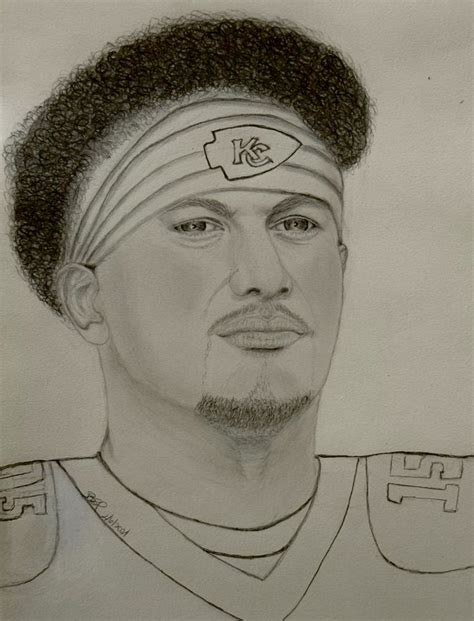 Patrick Mahomes in 2024 | Pencil sketch, Graphite pencils, Pencil