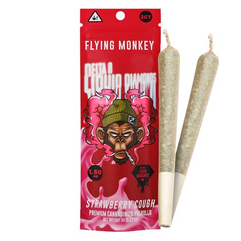 Buy Flying Monkey Delta 8 Liquid Diamonds Prerolls D8 Gas