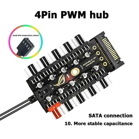 Płyta główna 1 do 10pin wentylator 4 Pin PWM wentylator chłodnicy ...