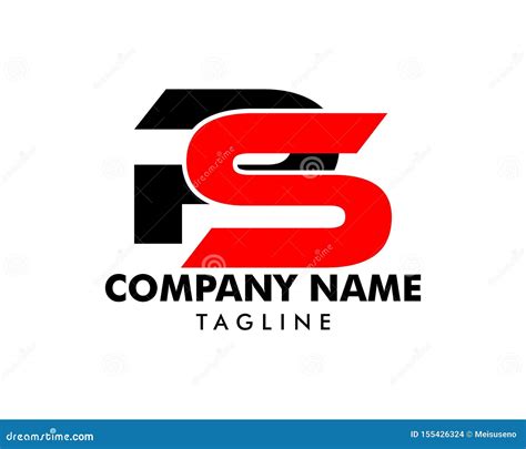 Initial Letter Ps Logo Template Design Stock Vector Illustration Of