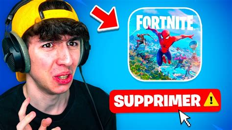 Je Supprime Fortnite En Plein Live Si Je Fais Pas Top Youtube