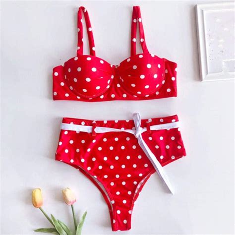 Empty Bikinis Mit Hoher Taille Push Up Bikini Set Badeanzug Mit Belted