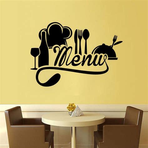 French Cuisine Sticker Restaurant Kitchen Removable Vinyl Wall Stickers