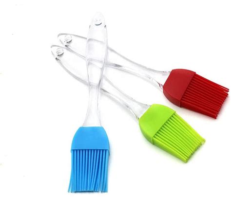 Pure Heat Resistant Silicone Basting Pastry Brushesgreenbluered