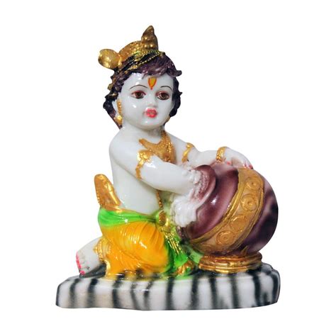 Makhan Chor Resin And Marble Powder Laddu Gopal Krishna Kanha Ji