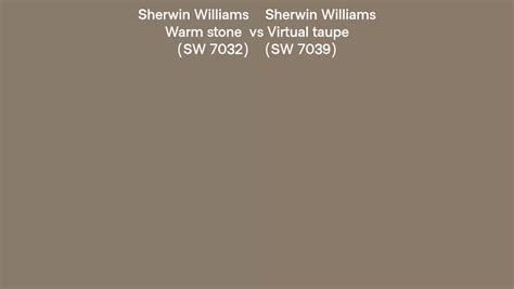 Sherwin Williams Warm Stone Vs Virtual Taupe Side By Side Comparison