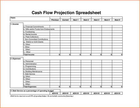 Business Projection Spreadsheet — db-excel.com