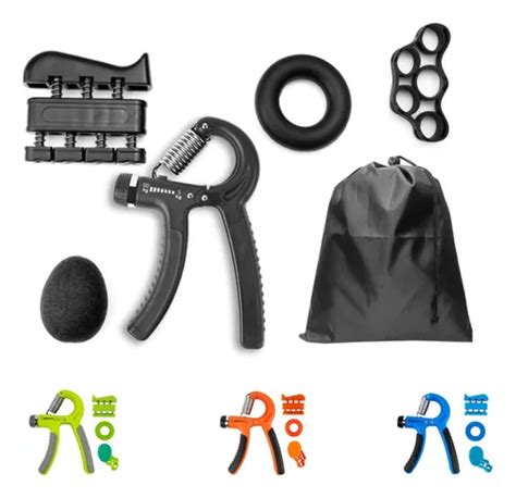 Kit Hand Grip 5 Pçs Exercício Dedos Mãos Punhos Fisioterapia