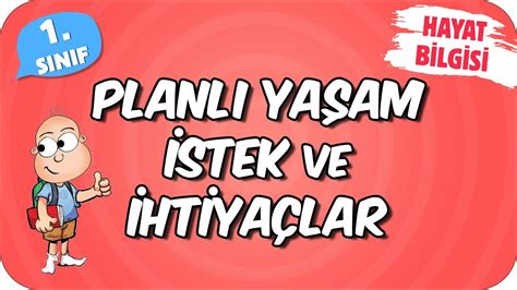 Planlı Yaşam İstek ve İhtiyaçlar 1 Sınıf Hayat Bilgisi 2024 YouTube