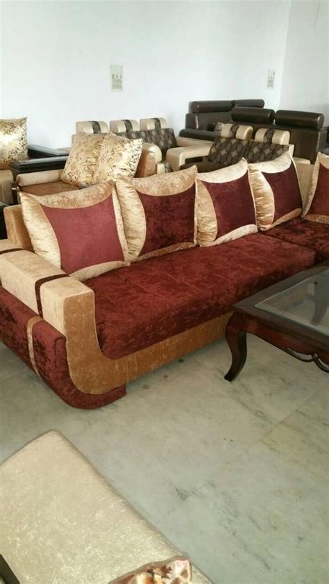 6 Seater Wooden Rexin L Shape Sofa Set At Rs 39800 Set In New Delhi