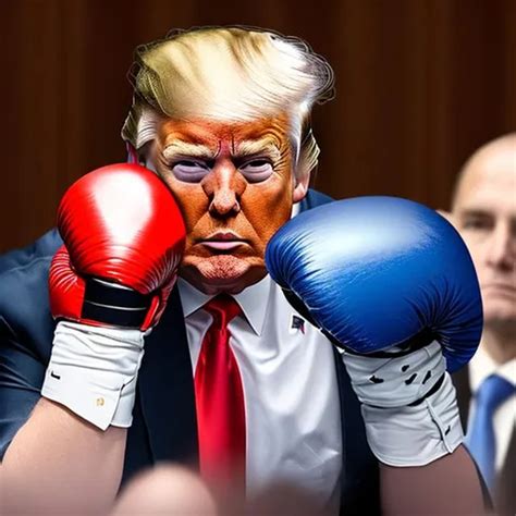 Trump Wearing Boxing Gloves In Court