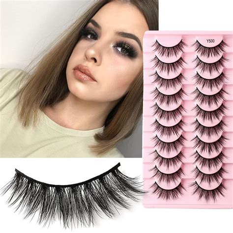 New New False Eyelash Transparent Stem Dense Pairs Of Eyelashes