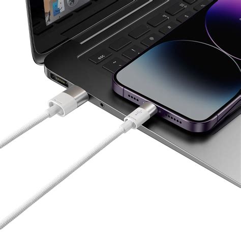 Baseus 3 I 1 Usb A Till Usb C Micro Lightning Kabel 12m Vit