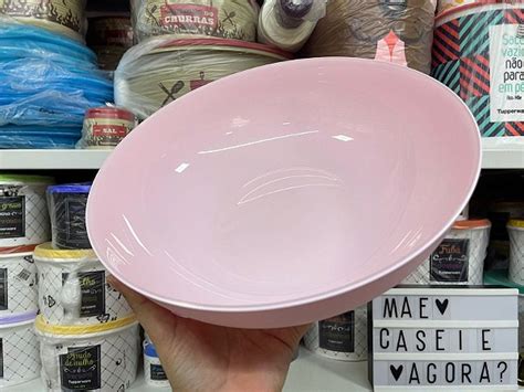 Tupperware Tigela Allegra Litros Rosa Claro M E Casei E Agora