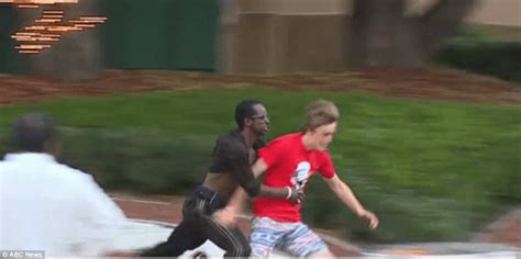 Black Muslim Chases White Trump Supporter And Tackles Him To The Ground