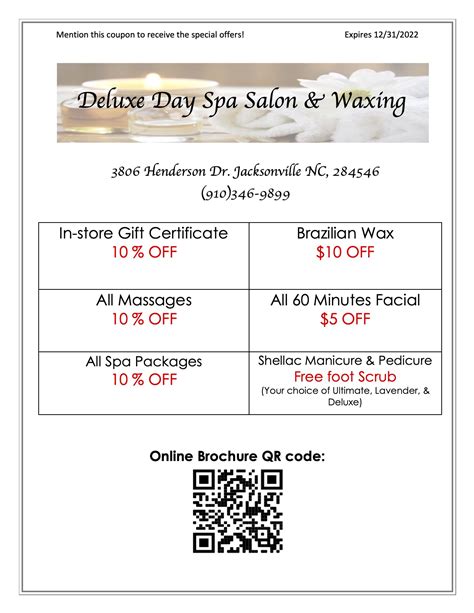 Special offers! - Deluxe Day Spa Salon & Waxing