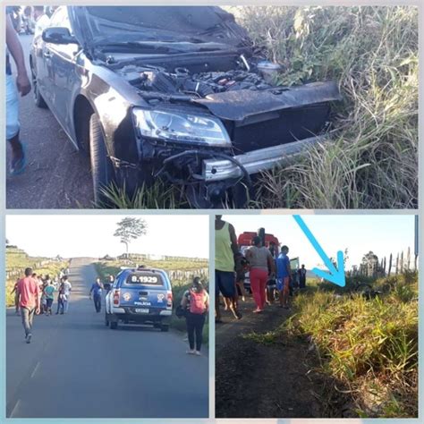 Carro invade pista e mata duas pessoas na região motorista fugiu sem