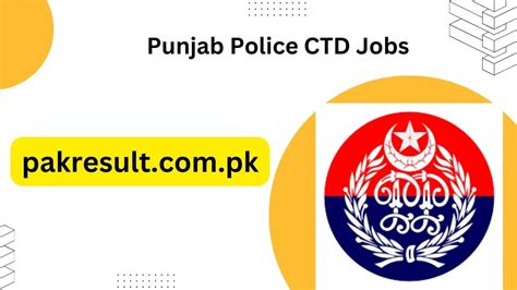 Punjab Police CTD Jobs 2024 Online Apply Last Date