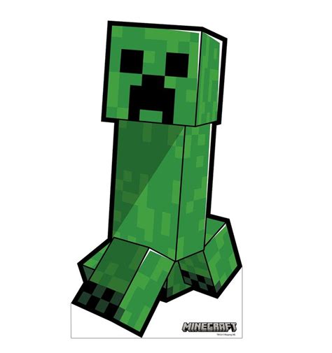 Minecraft Creeper Cardboard Cutout Standee One Size Creeper Minecraft Cardboard Cutout