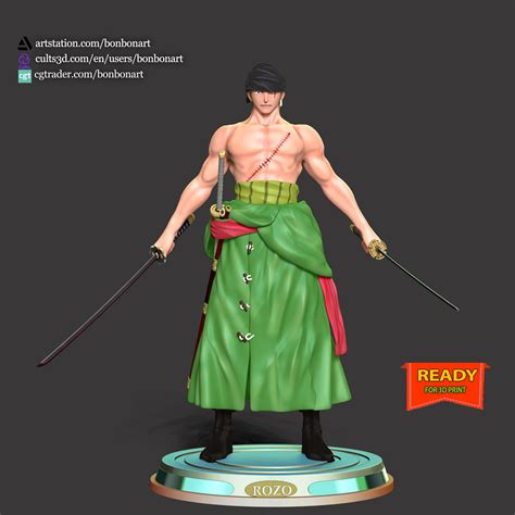 Roronoa Zoro One Piece D Model D Printable Cgtrader