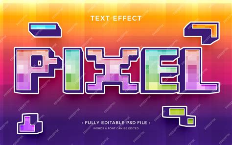 Premium PSD | Pixel art text effect