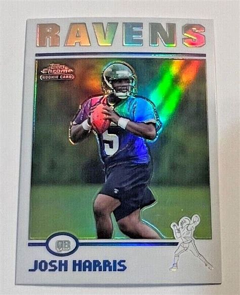 Topps Chrome Football Josh Harris Rc Refractor Baltimore