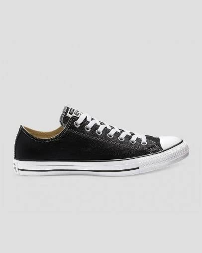 Converse All Star Leather Lo Black Unisex Sneakers - American Shop