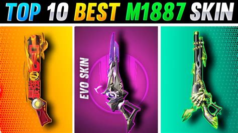 TOP 10 BEST M1887 SKIN M1887 BEST GUN SKIN FREE FIRE NEW EVENT