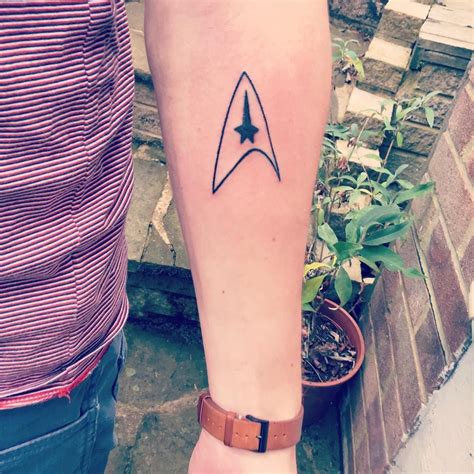 Star Trek Tattoo Starfleet Insignia Inner Forearm Tattoo Star Trek