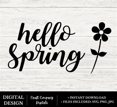 Hello Spring Svg Spring Sign Svg Welcome Sign Svg Door Hanger Svg