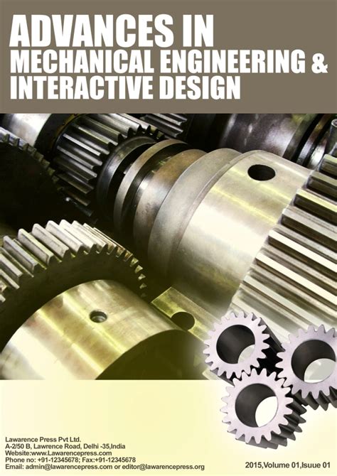 Advances In Mechanical Engineering Interactive Design C LawarencePress