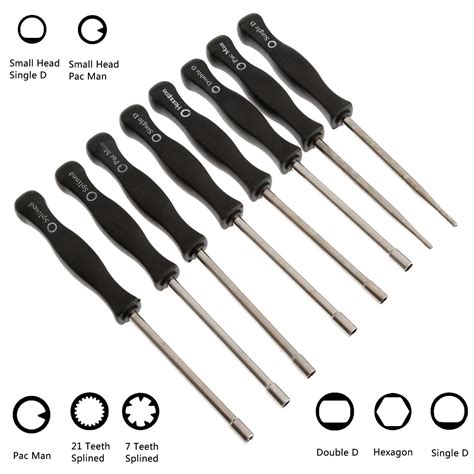 8Pcs Carburetor Adjustment Tool Pac Man Small Head Pac Man Single D