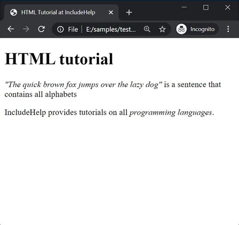 HTML 'em' Tag with Examples